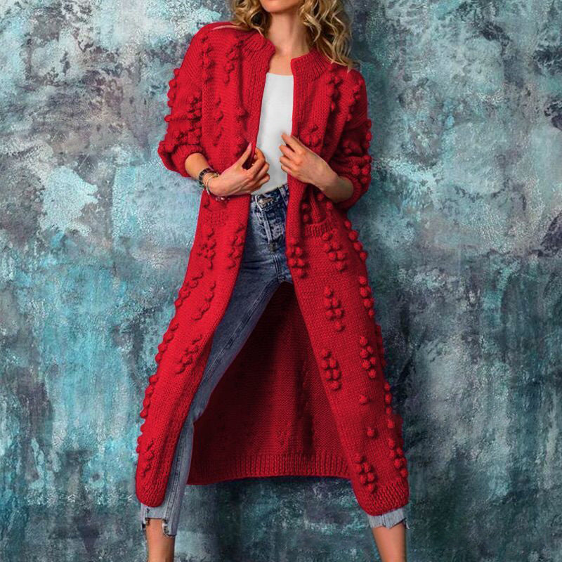 Färgglad Dam Cardigan i Mjuk Akrylblandning – Perfekt för Vardag och Fest, Finns i Flera Storlekar 7