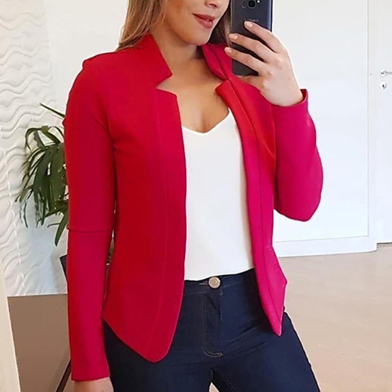 Kvinna Blazer Chic Design Högkvalitativt Tyg 9
