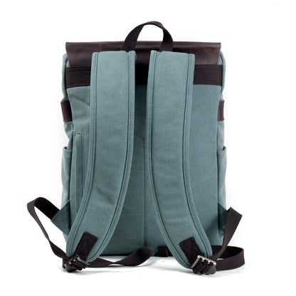 Unisex Ryggsäck Vintage Wolff-Canvas med Justerbara Axelremmar-6