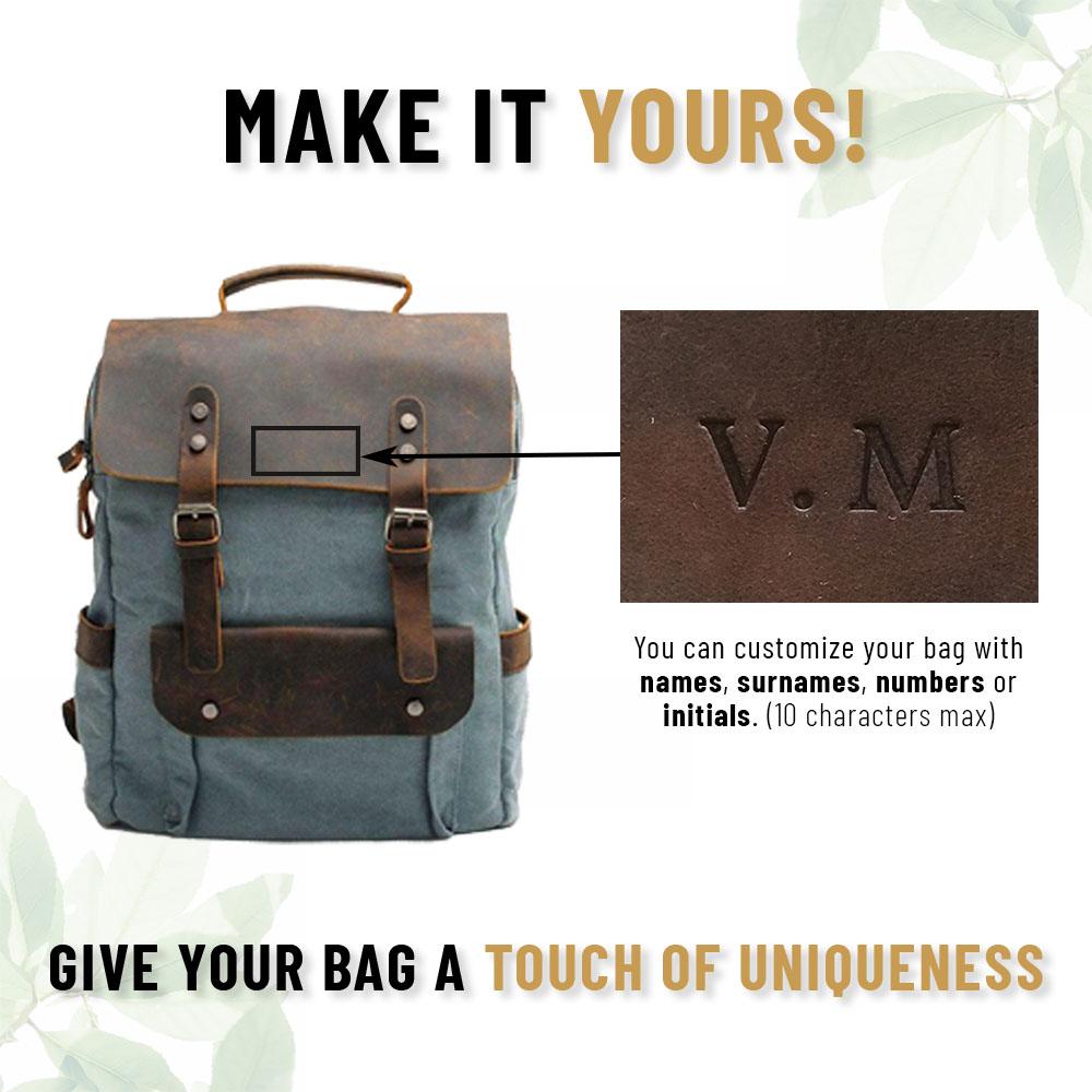 Variant image for Unisex Ryggsäck Stilren Canvas Hållbar med Justerbara Axelremmar-2