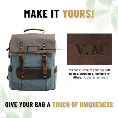 Variant image for Unisex Ryggsäck Stilren Canvas Hållbar med Justerbara Axelremmar-2