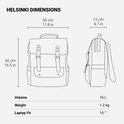 Unisex Ryggsäck Stilren Canvas Hållbar med Justerbara Axelremmar-6