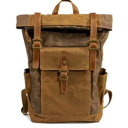 Herr Ryggsäck Canvas Robust Läder 10