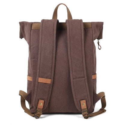 Unisex Ryggsäck Canvas Hållbar Praktisk för Laptop-6