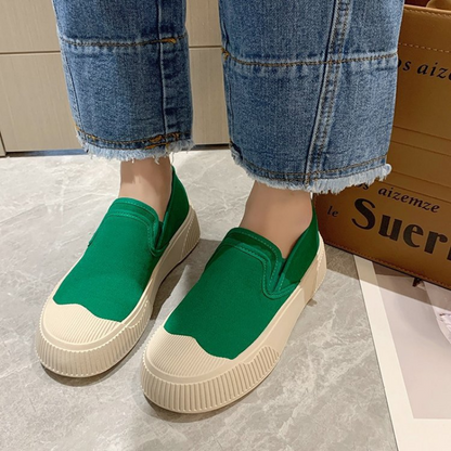 Kvinnors Tygskor Loafers med Tjock Fotbädd PU-material-3