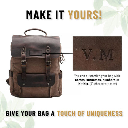 Variant image for Unisex Ryggsäck Stilren Canvas Hållbar med Justerbara Axelremmar-8