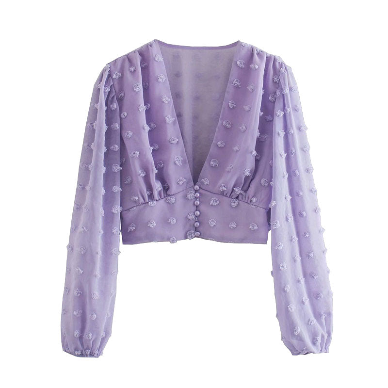 Dam Topp Avslappnad Sommarstil Lätt Bomull-1