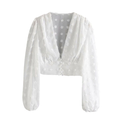 Dam Topp Avslappnad Sommarstil Lätt Bomull-2