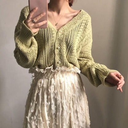 Dam Väst med Pärlknappar i Mjuk Ull-4