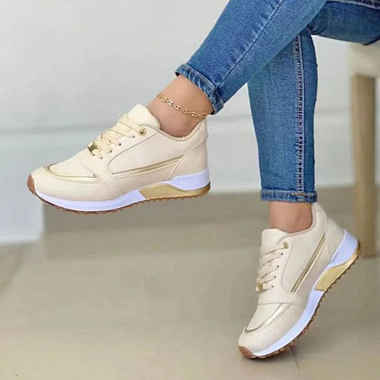 Kvinnors Sneakers Stilren PU Design Ergonomisk Komfort-1