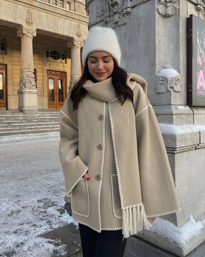 Variant image for Dam Kappa Hepburn Stil Teddy Tyg Elegant och Bekväm-9