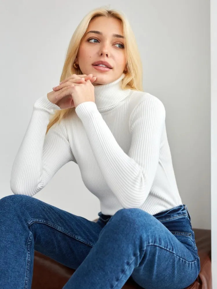 Herren Turtleneck Tröja Klassisk Design Mjuk Fiber 12