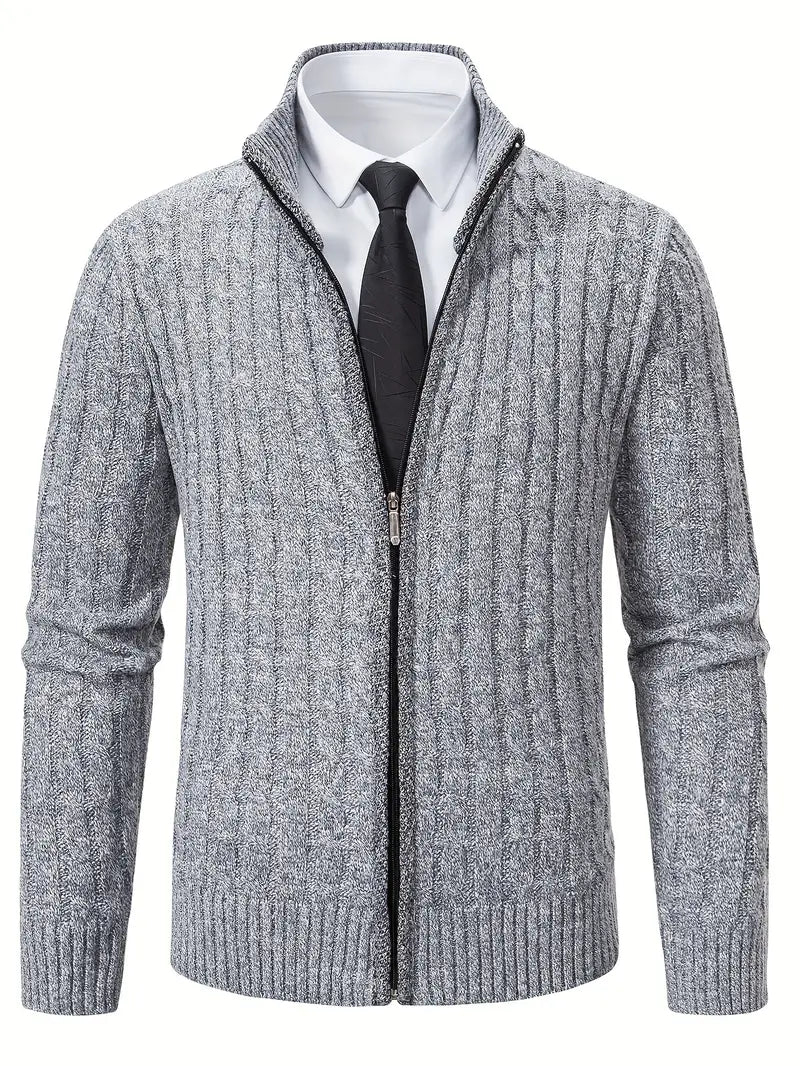 Dam Lång Kofta Trendig Stickad Akryl-1