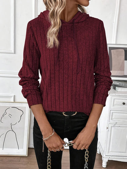 Dam Hoodie Rippad Design 100% Bomull 8