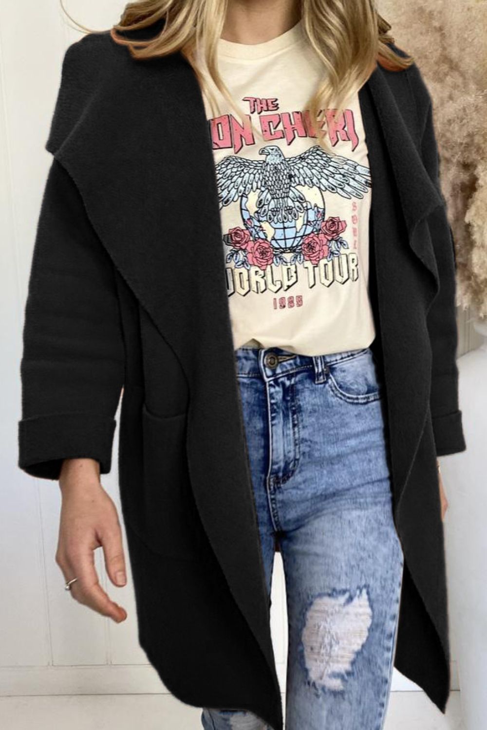 Lång Vinterrock Dam i Högkvalitativ Polyester och Ull – Varm och Bekväm Passform för Kalla Dagar 2