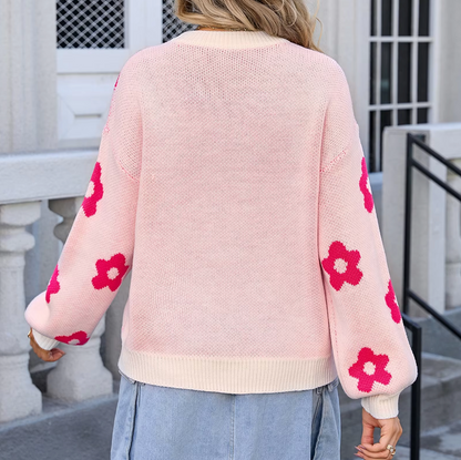 Dam Tröja Långärmad Skräddarsydd Bomull-2