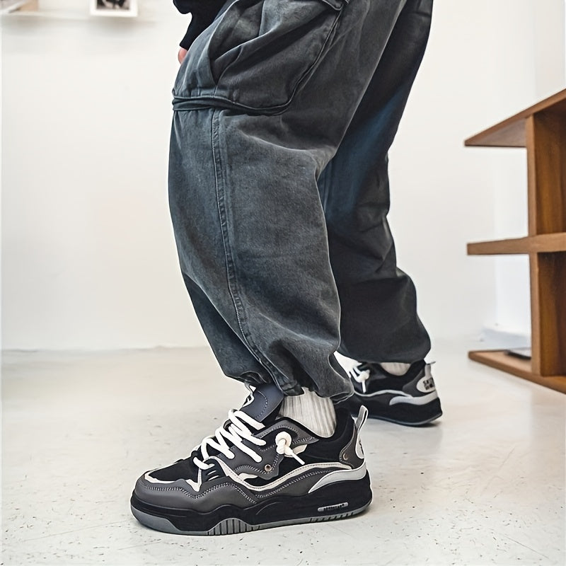 Herr Sneakers Skate Stil Geometrisk Syntetmaterial-1