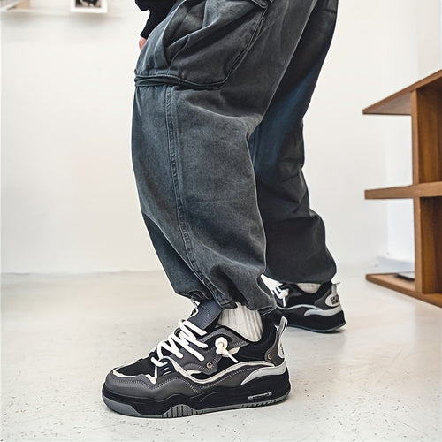 Herr Sneakers Skate Stil Geometrisk Syntetmaterial-1