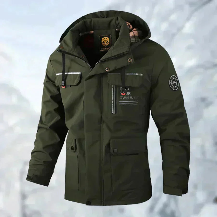 Dam Utomhusjacka Vindtät Vattentät Polyester 4