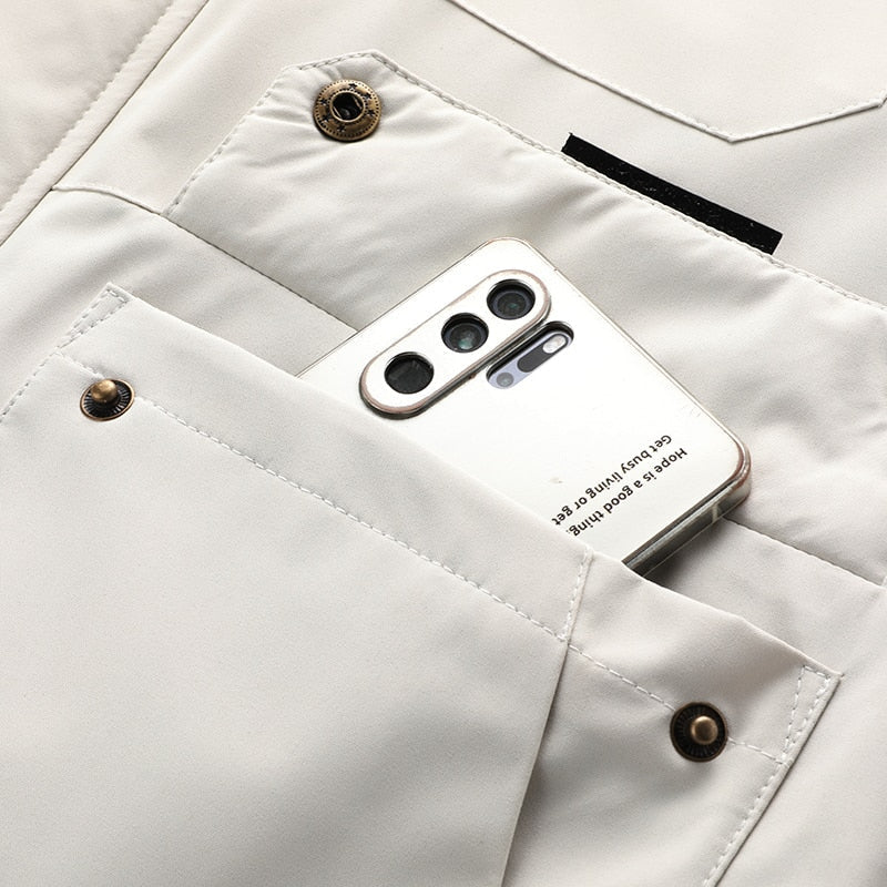 Dam Utomhusjacka Vattentät Vindtät Polyester-6