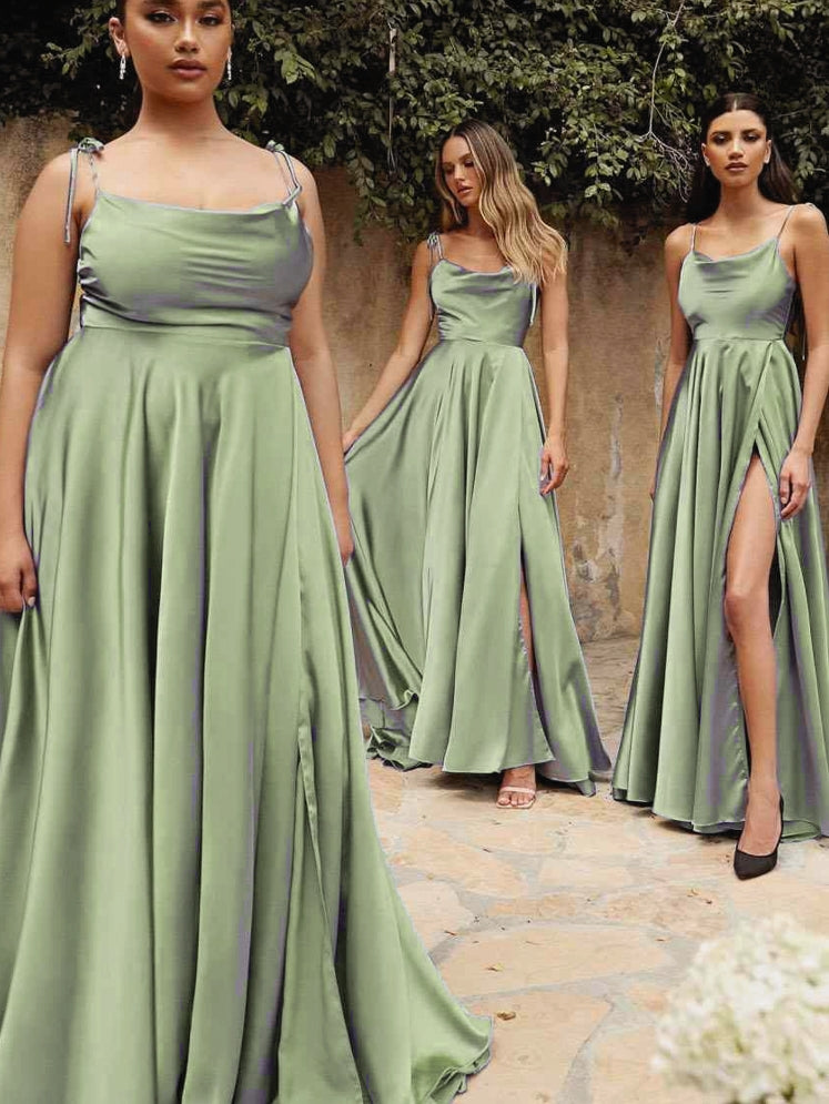 Dam A-linjeformad Festklänning V-ringning Polyester-4