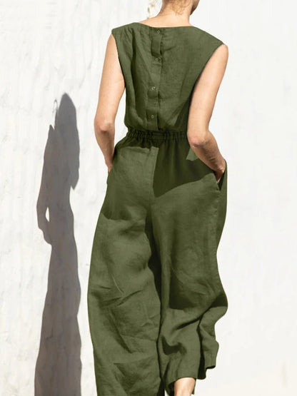 Dam Overall Sommarstil Ergonomisk Bomull-2