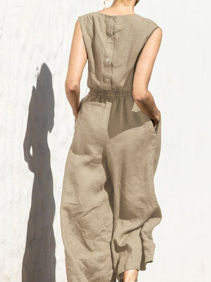 Dam Overall Sommarstil Ergonomisk Bomull-3
