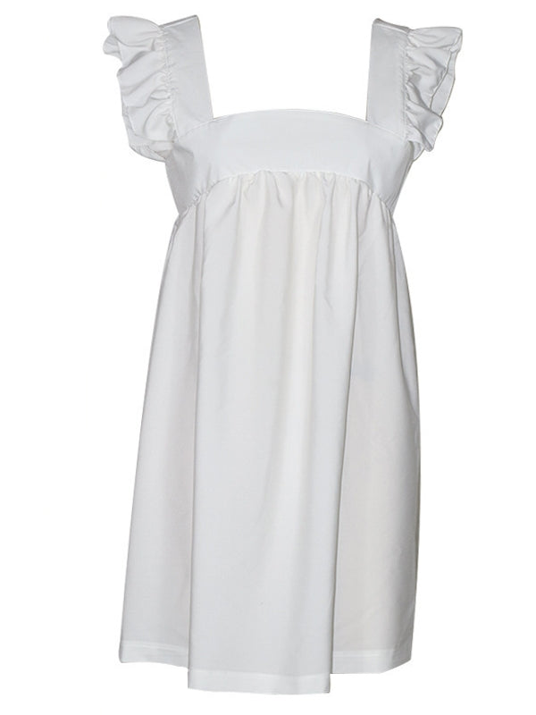 Fina Dam Klänningar Midi Klänning Kvadrat Halsringning Bomull Polyester-6