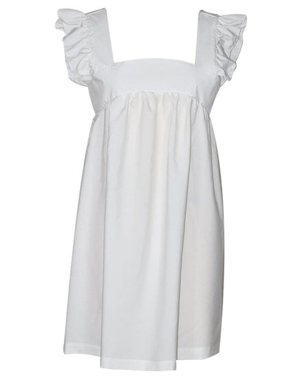 Fina Dam Klänningar Midi Klänning Kvadrat Halsringning Bomull Polyester-6