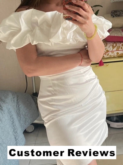 Kvinnors Mini Aftonklänning Djup Urringning Polyester-5