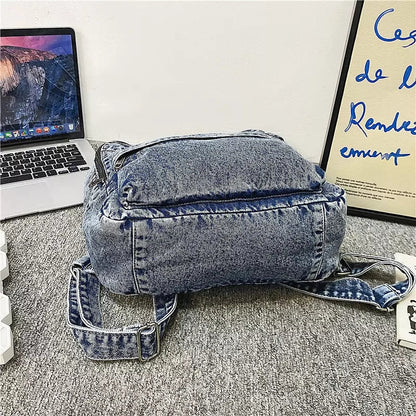 Dam Ryggsäck Stor Kapacitet Polyester Retro Design-5