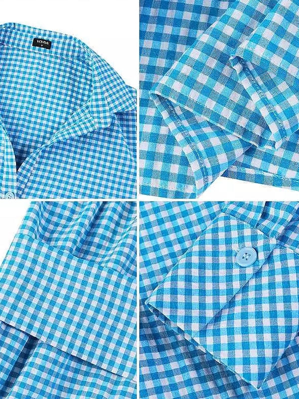 Dam Maxi Klänning Långärmad Med Fickor Av Bomull och Polyester-5