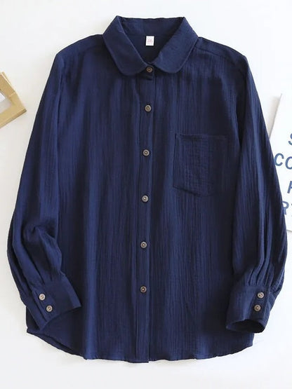 Variant image for Kvinnors Långärmad Skjorta Blazer 100% Bomull-13
