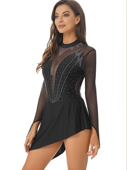 Variant image for Dam Sport Ballet Kostym Med Glittrande Detaljer Polyester Mesh-1