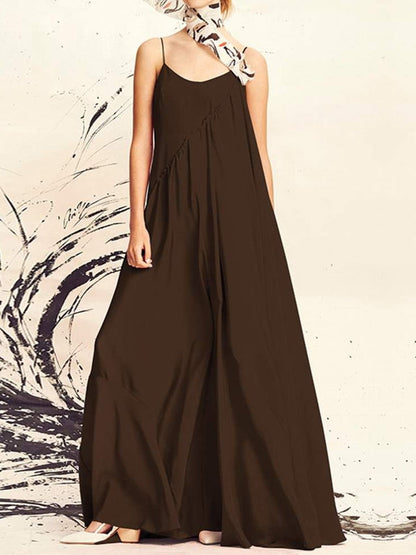 Variant image for Dam Maxi Klänning Lång Ärmlös Polyester Enkelfärgad Sommar-25