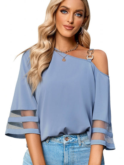 Variant image for Kvinnors Axeltopp En-Axel Trompetärm Polyester-1