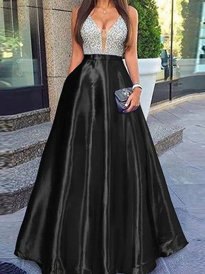 Variant image for Dam Maxikjol A-linjeformad med Elastisk Hög Midja i Sidenliknande Tyg-17