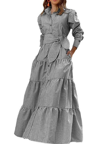 Variant image for Dam Maxi Klänning Långärmad Med Fickor Av Bomull och Polyester-6