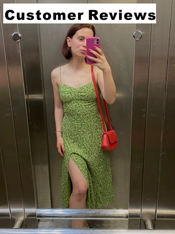 Dam Sommarklänning Blommig Ärmlös A-linje Chiffong-4