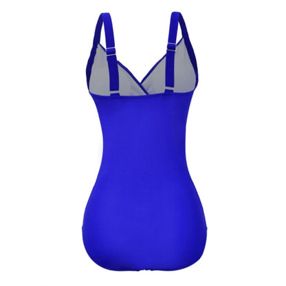 Dam Monokini Baddräkt Enfärgad Plusstorlek Spandex-4