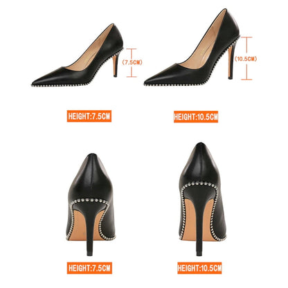 Kvinnor Högklackade Skor Stiletto Syntetiskt Läder 10,5 cm Häl-3