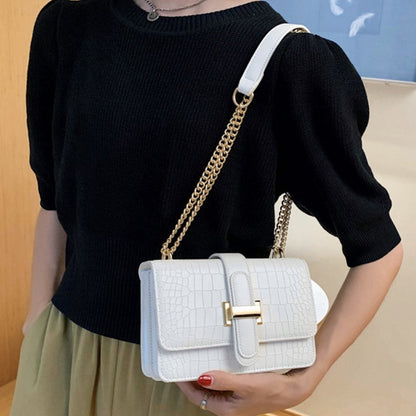 Dam Axelväska Vintage Stil PU Läder Med Inre Ficka-3