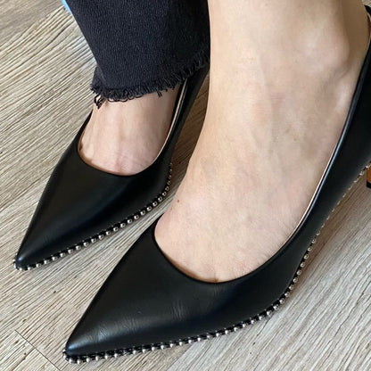 Kvinnor Högklackade Skor Stiletto Syntetiskt Läder 10,5 cm Häl-5