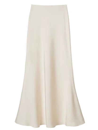 Variant image for Dam Kjol A-linjeformad Wrap-design Satinacetat-19