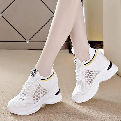 Dam Sneakers Högklackade Andningsbara Mesh EVA-5