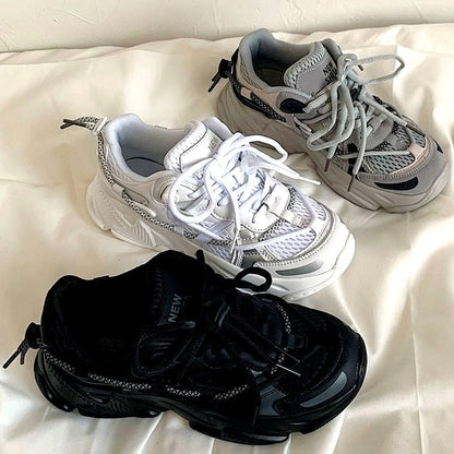 Dam Sportskor Chunky Plattform Andas PU-material-5