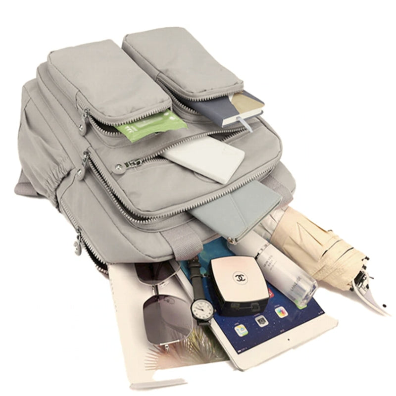 Dam Ryggsäck Vattentålig Nylon Lätt 36-55L Med Stöldsäker Design och USB-Anslutning-2