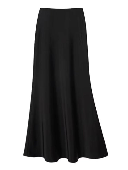 Variant image for Dam Kjol A-linjeformad Wrap-design Satinacetat-37