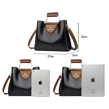 Dam Axelväska Elegant Mikrofiber Syntetiskt Läder-3