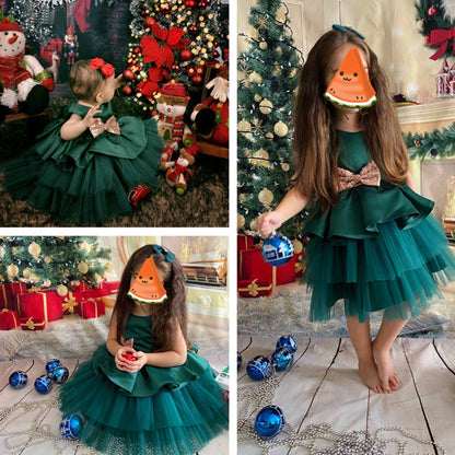 Flickklänning Dopklänning Puffig Tutu Bomull Polyester-5